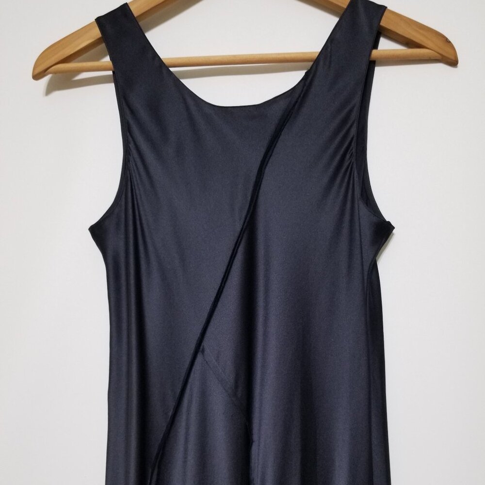 NWT Vince Raw Edge Silk Tank Midi Slip Dress in Iron Darkβ Navy Size XS, S $345 - Picture 9 of 16